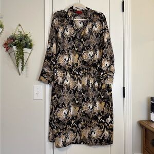 Jennifer Lopez Snake Print Shirt Dress